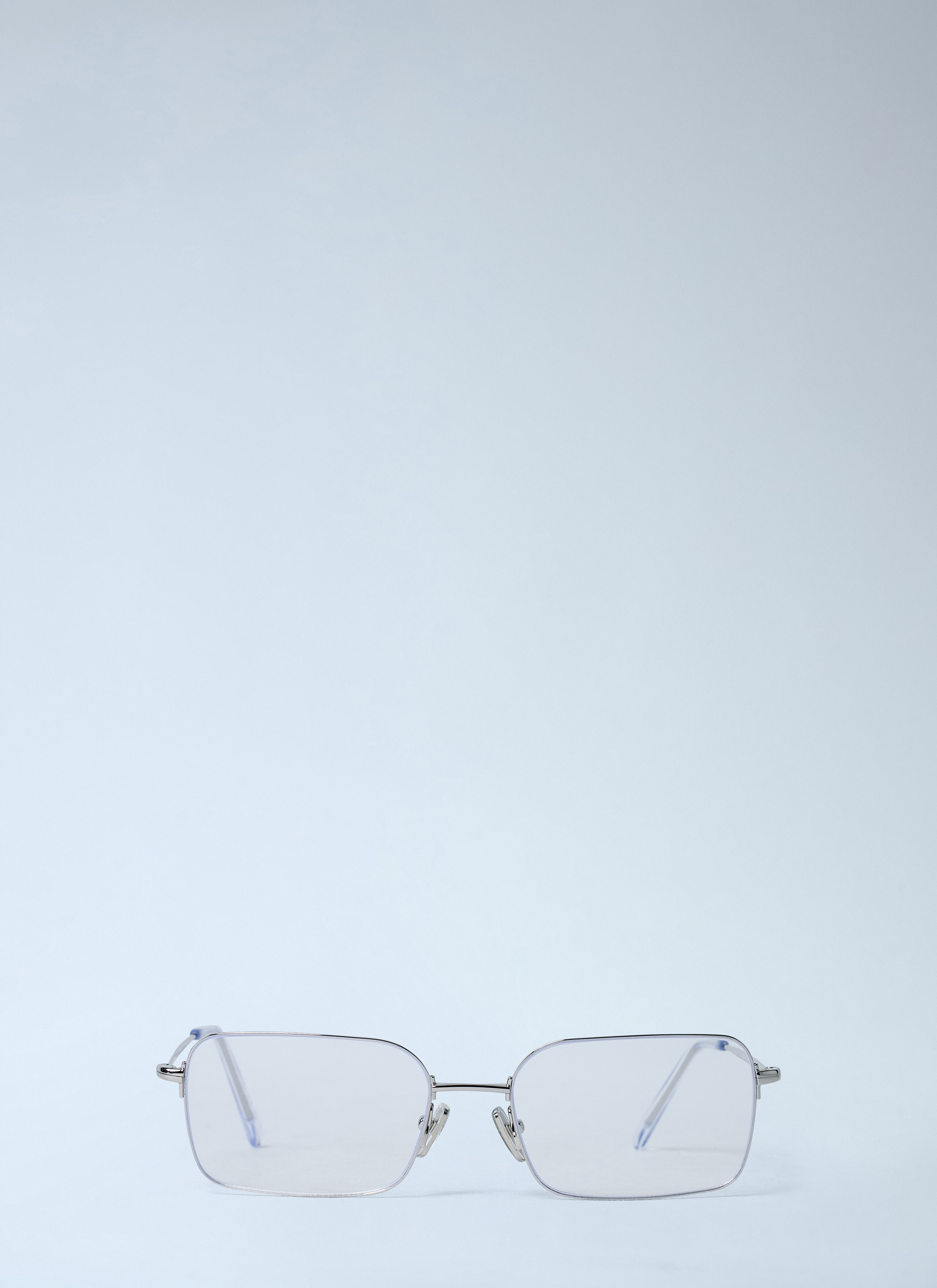 Balenciaga Men's' Invisible Rectangle Sunglasses in Silver | LN-CC®