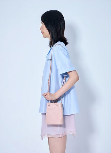 LN-CC® - Miu Miu: 나파 가죽 미니 백 - 핑크 Miu Miu 나파 가죽 미니 백 핑크 miu0264213