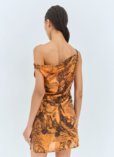 Acne Studios 印花迷你连衣裙 橙色 acn0258005