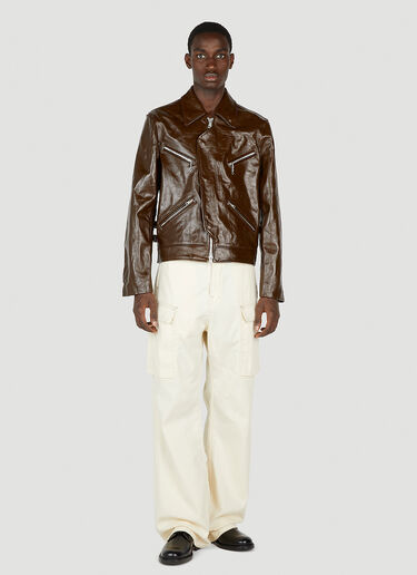 Our Legacy Demon Leather Jacket Brown our0152011