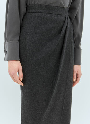 Wool Wrap Skirt Max Mara Wool Wrap Skirt Grey max0258032