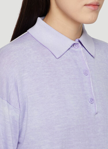 Acne Studios  Long Sleeve Polo Shirt Purple acn0248013