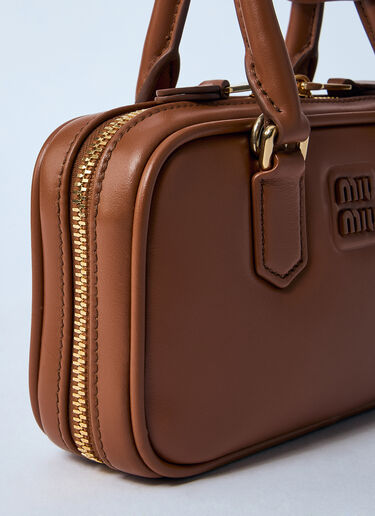 Miu Miu Arcadie Leather Handbag Brown miu0259035