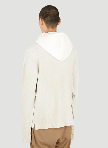 Maison Mihara Yasuhiro Partly Double 连帽运动衫 乳白色 mmy0150021
