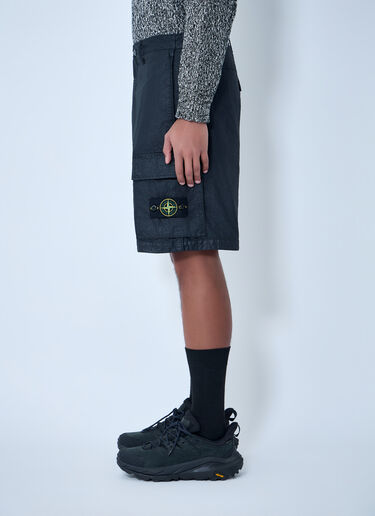 Stone Island Logo Patch Shorts Black sto0164027