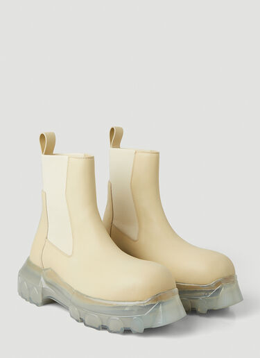 Rick Owens Beatle Bozo Tractor Boots Cream ric0247056