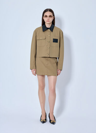 LN-CC® - Balenciaga: Cropped Workwear Jacket - Beige Balenciaga Cropped Workwear Jacket Beige bal0265020