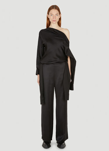 MM6 Maison Margiela Dropped Shoulder Jumpsuit Black mmm0248005