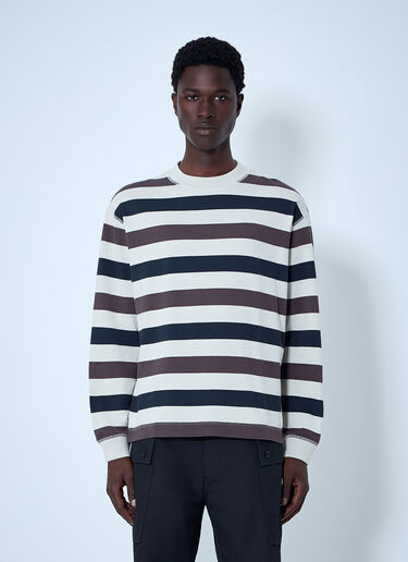 Striped Crewneck Sweatshirt Margaret Howell Striped Crewneck Sweatshirt Multicolor mhl0164004