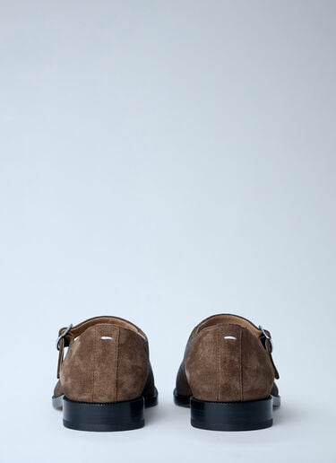 Maison Margiela Tabi Mary Jane Leather Flats Brown mla0264011