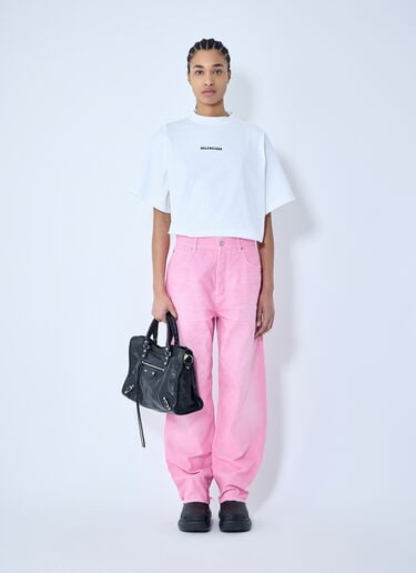 Loose Denim Jeans Balenciaga Loose Denim Jeans Pink bal0259064
