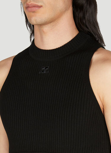 Suspender Strap Crop Top Courrèges Suspender Strap Crop Top Black cou0152012