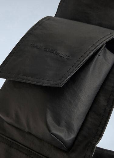 LN-CC® - Y-3: Newspaper L Crossbody Bag - Black Y-3 Newspaper L Crossbody Bag Black yyy0365008