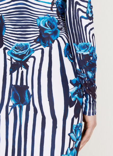 Jean Paul Gaultier Flower Body Morphing Dress Blue jpg0256013