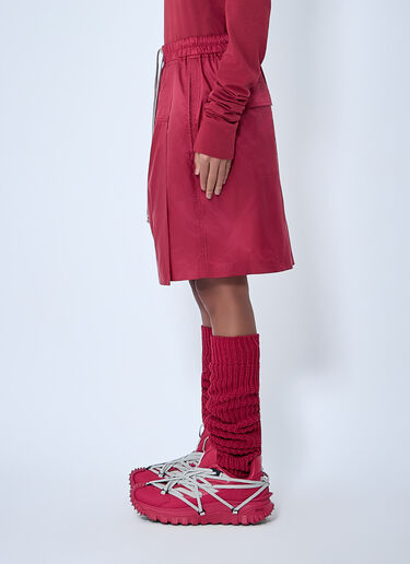 Moncler x Rick Owens Drawstring Midi Kilt Shorts Red mcs0363012