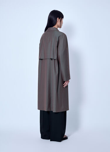 The Row Emma Double-Breasted Wool Coat Brown row0266006