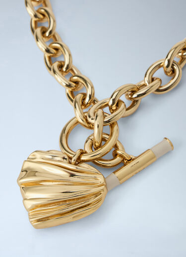 LN-CC® - Chloé: Pleated Heart Necklace - Gold Chloé Pleated Heart Necklace Gold chl0265063