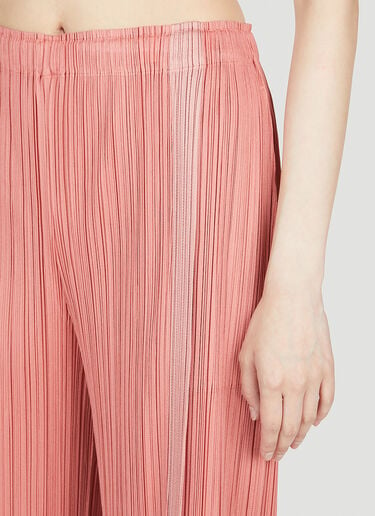 Pleats Please Issey Miyake Cropped Pleated Pants Pink plp0253016