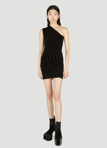 Rick Owens Edfu Draped Mini Dress Black ric0251009