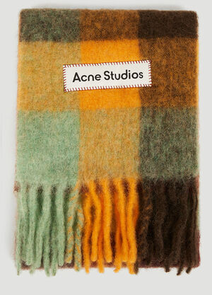 Acne Studios Fringed Check Scarf Multicolour acn0148066