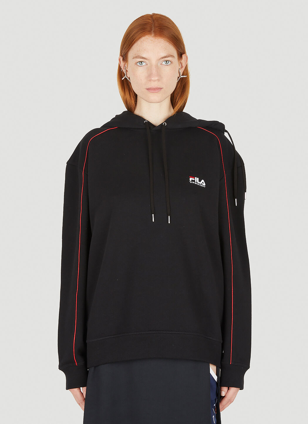 Fila hoodie black discount