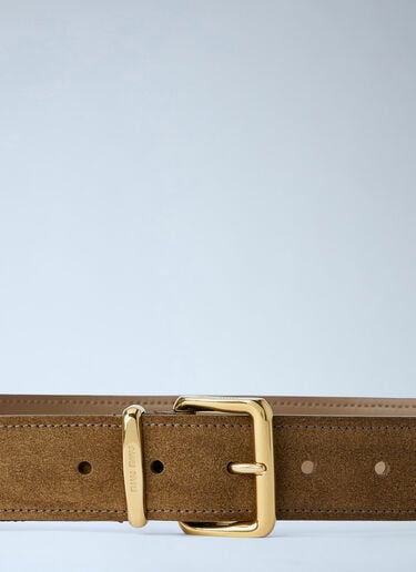 LN-CC® - Miu Miu: Suede Belt - Brown Miu Miu Suede Belt Brown miu0264205