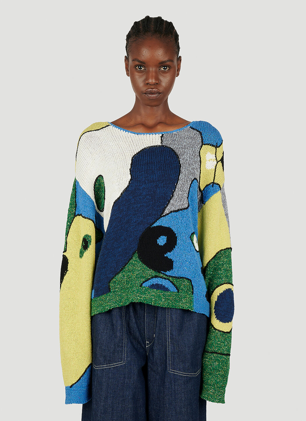 Kenzo Abstract Sweater in Blue fur Damen LN CC