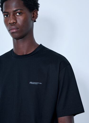 LN-CC® - Massimo Osti Studio: Short Sleeve T-Shirt - Black Massimo Osti Studio Short Sleeve T-Shirt Black mao0166010