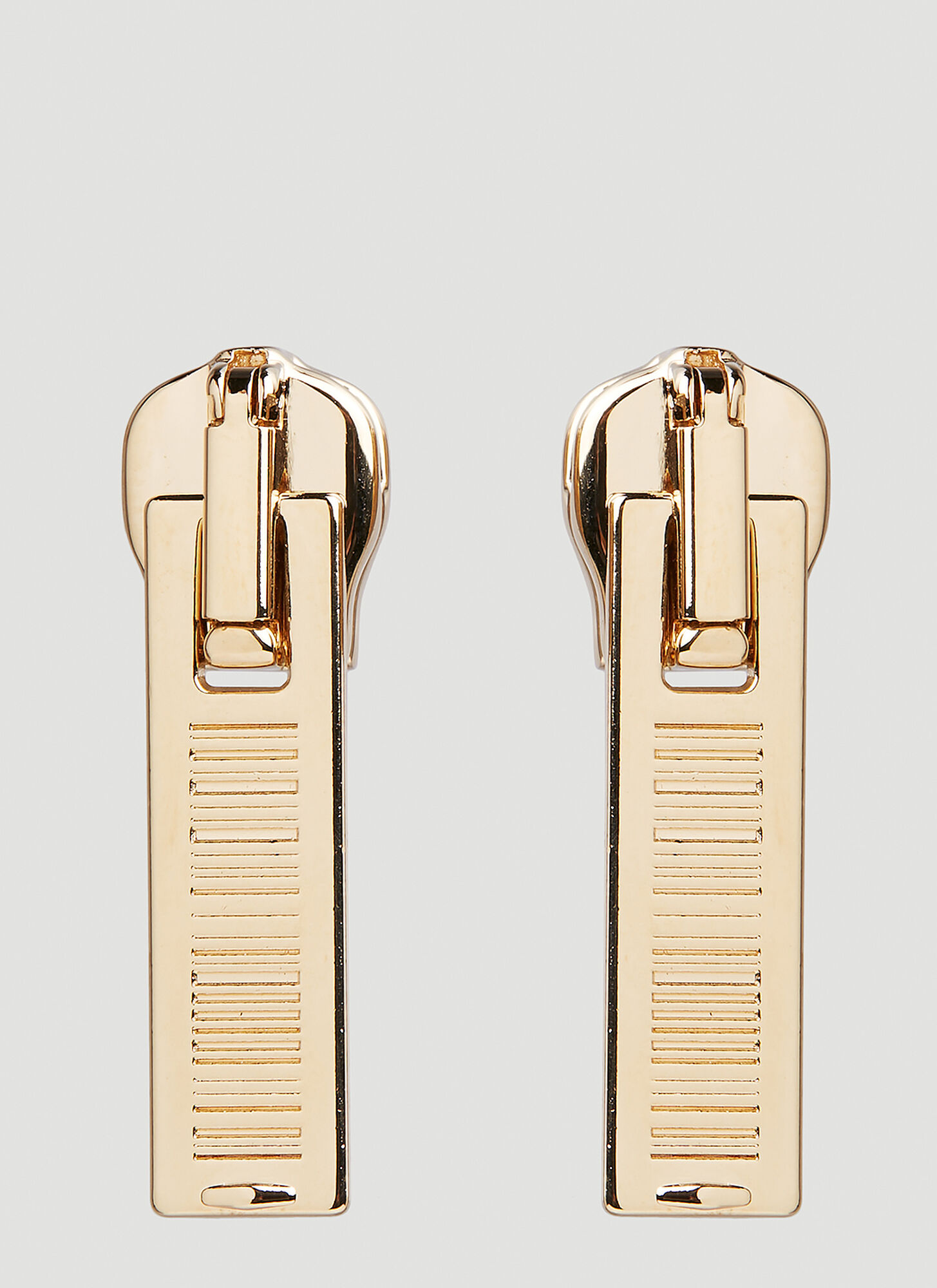 Vtmnts Gold Barcode Zipper Earrings