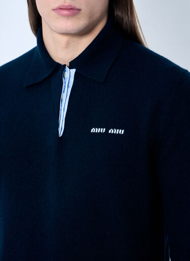 Miu Miu Cashmere Polo Sweater Black miu0359002