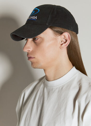 Balenciaga Surfer Baseball Cap Black bal0355004