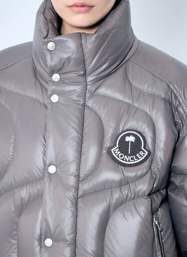 8 Moncler Palm Angels Haunani Short Down Jacket Grey mpa0359001