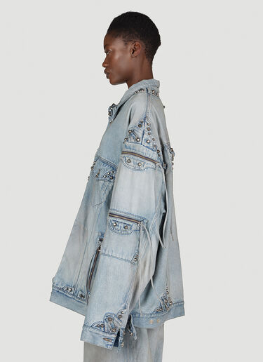 Cagole Oversized Denim Jacket Balenciaga Cagole Oversized Denim Jacket Blue bal0254022