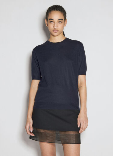 Prada Cashmere Top Navy pra0256002