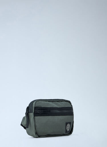 LN-CC® - Stone Island: Compact Nylon Pouch - Green Stone Island Compact Nylon Pouch Green sto0165028