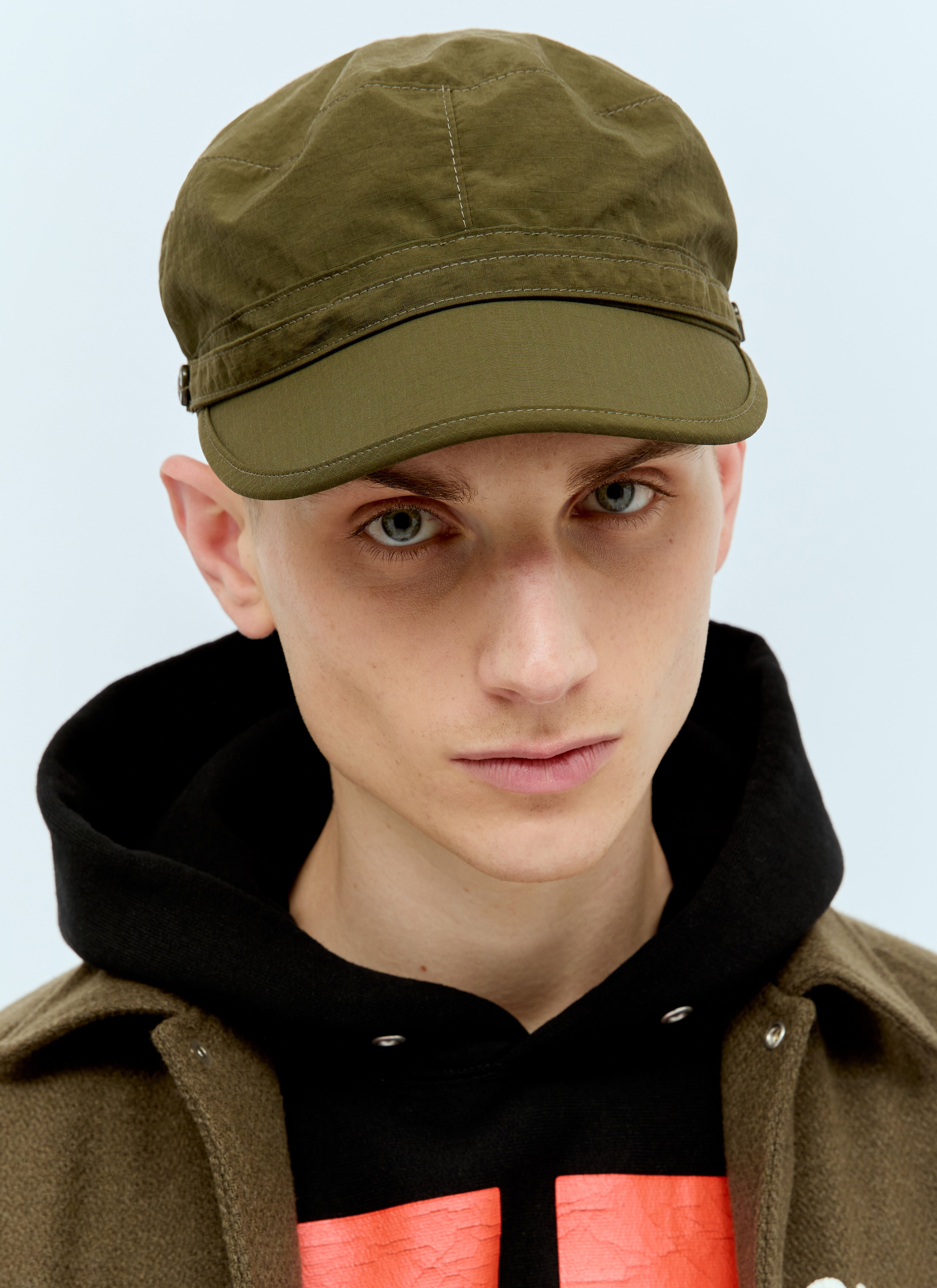 MHL by Margaret Howell Logo Patch Military Cap Brown mhl0156013