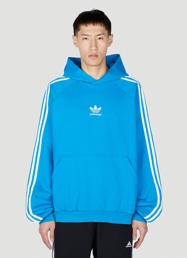 Balenciaga x adidas Logo Hooded Sweatshirt Blue axb0151022