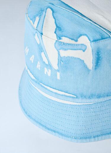 Marni Logo Motif Bucket Hat Blue mni0263012