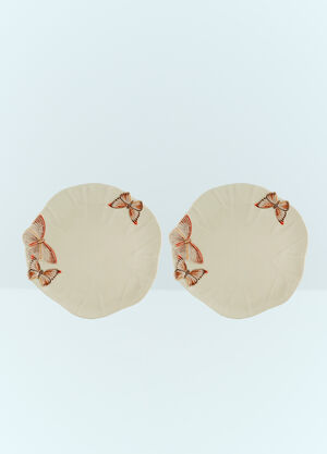 Bordallo Pinheiro Set Of Two Cloudy Butterflies Charger Plates Green wps0691190