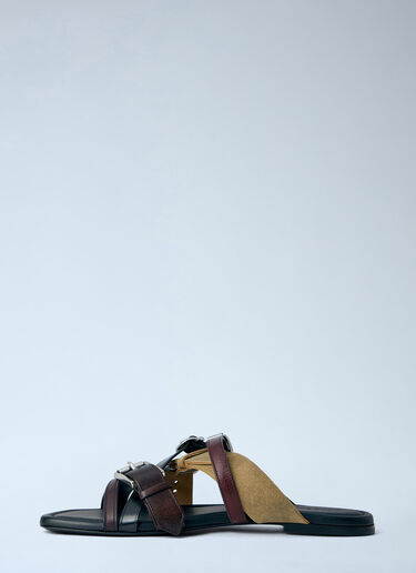 Acne Studios Leather Belts Strap Sandals Brown acn0364020