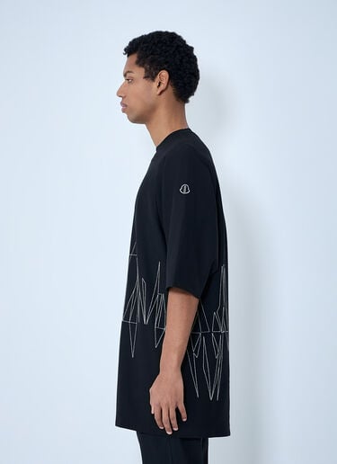 Moncler x Rick Owens Graphic Embroidered T-Shirt Black mcs0363019