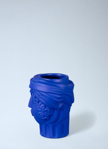 Magna Graecia Woman Terracotta Vase Seletti Magna Graecia Woman Terracotta Vase Blue wps0692092