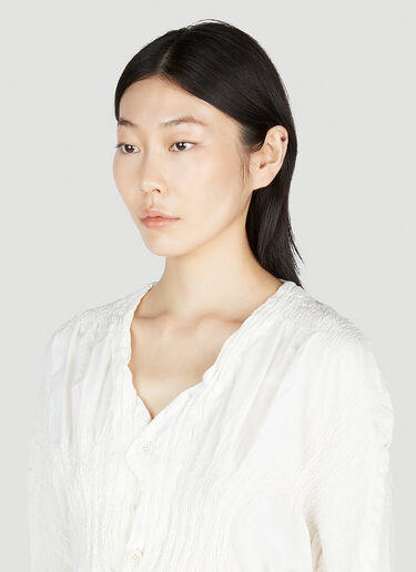 Issey Miyake Wrinkled Blocks Cardigan White ism0253002