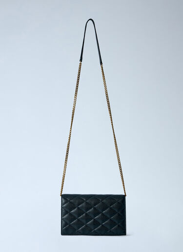 LN-CC® - Saint Laurent: Paris Chain Wallet In Grain De Poudre Leather - Black Saint Laurent Paris Chain Wallet In Grain De Poudre Leather Black sla0265133
