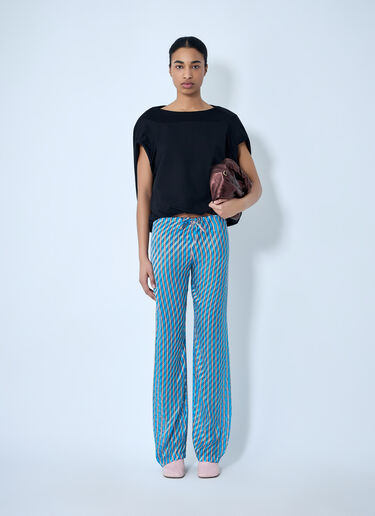 Dries Van Noten Drawstring Wide-Leg Trousers Blue dvn0263005