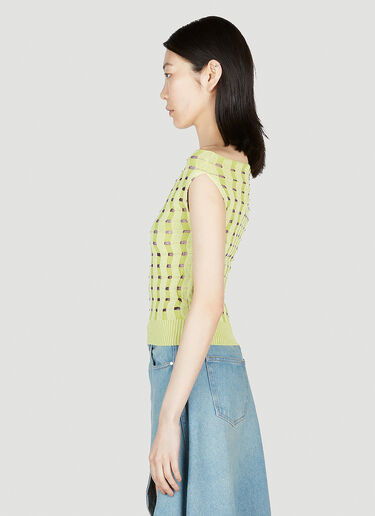 Kiko Kostadinov Off Shoulder Knit Top Green kko0252011
