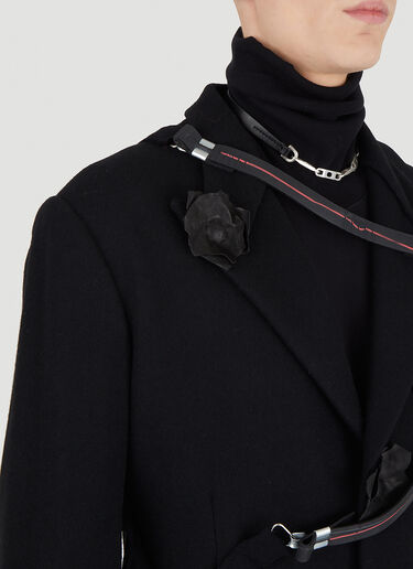 Yohji Yamamoto I-Design Leather Belt Jacket Black yoy0146003