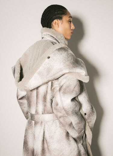 Y/Project Snap-Off Hood-Panel Aviator Coat Grey ypr0358001