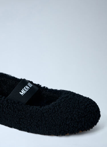 MB Shearling Ballerina Flats Moon Boot MB Shearling Ballerina Flats Black mnb0363002
