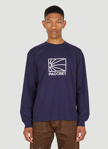 Rassvet Logo Print Long-Sleeved T-Shirt Blue rsv0148012
